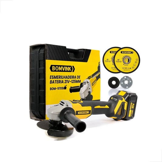 Amoladora Inalámbrica BOMVINK 21V – 125mm (2 Baterías)