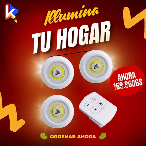Set de 3 Luminosos LED – Ilumina al Instante Cada Rincón