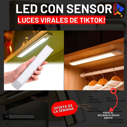 LED Recargable con Sensor de Movimiento