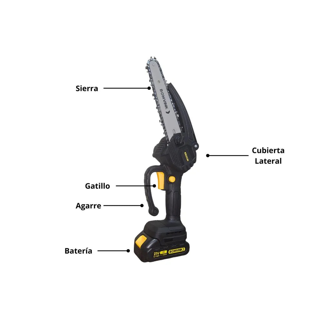 Minimotosierra Inalámbrica BOMVINK 21V – 6 Pulgadas