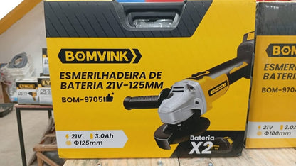 Amoladora Inalámbrica BOMVINK 21V – 125mm (2 Baterías)