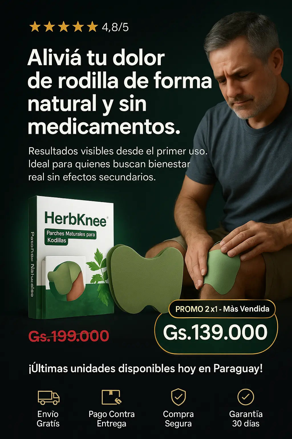 Pack de Parches para Rodilla 2x1 | HerbKnee